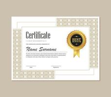 Certificate of achievement design vector