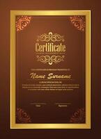 Certificate of achievement with gold design vector