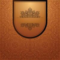Decorative shield with intricate patterns vector