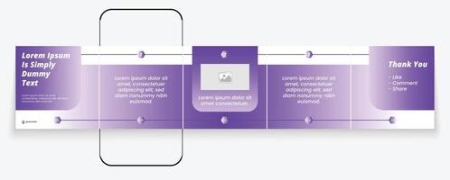 Carousel Template with Informative Slides vector