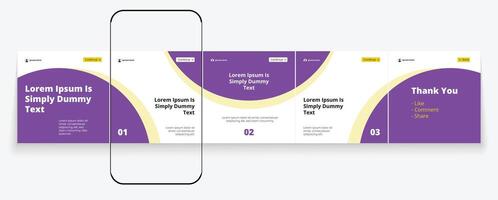 Modern Instagram Carousel Template for Presentations vector