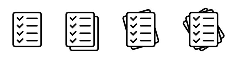 Check list icon. Checklist icon sets. Document or questionnaire icon, . vector