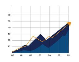 Upward Trend Chart Data Visualization and Growth vector