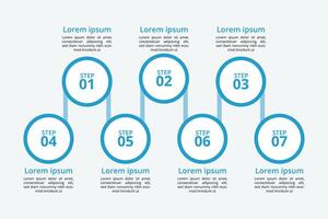 SevenStep Infographic A Clear Process Presentation vector
