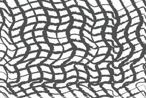 Abstract grunge brush stroke grid pattern with organic wavy lines isolated on transparent background vector