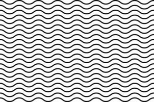 Seamless pattern of repeating black wavy lines on a white background isolated on transparent background vector