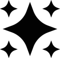 A large central black starburst shape surrounded by four smaller black starburst shapes on a transparent background isolated on transparent background vector
