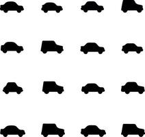 Collection of diverse car silhouettes isolated on white background vector