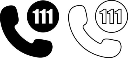 emergency call icon. Concept of urgency. Universal Safety Alert. central placement symbol vector