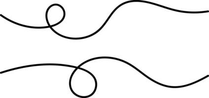 Wavy curvy squiggles line. curved and straight trace path. Technology abstract wavy curve vector