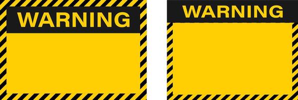 caution banner template set sign with text space area. Template with space for text. used as industrial information. safety instruction sign. warning Banners symbol vector