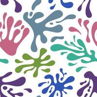 Abstract multicolor splash pattern on a white backdrop vector