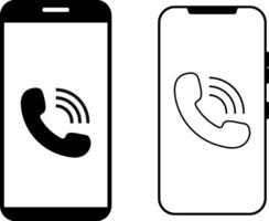 Mobile phone vibration icon set. incoming communication alert. Vibrate alert in smartphone. connecting remotely. Ringing icons. vector