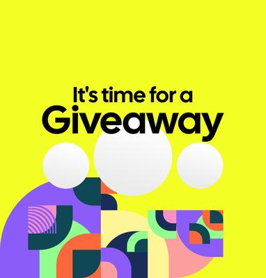 A social media content template themed for giveaway winner announcements, with a modern and expressive geometric design that supports the brand's visual identity