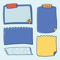 Hand-drawn Memo and Note Stickers vector