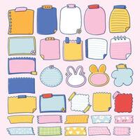 Colorful sticky notes and labels vector