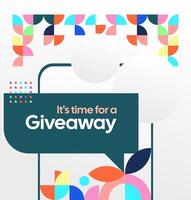 Promotional social post for giveaway results. Great for drawing engagement and attention online vector