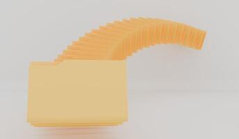 Document file, yellow, white background, computer file, 3D photo
