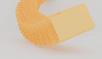 Document file, yellow, background, computer file, 3D illustration photo