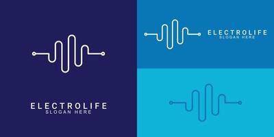 Electro Pulse Logo Set vector