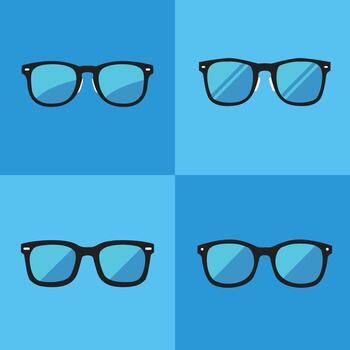 Flat Glasses Pattern vector