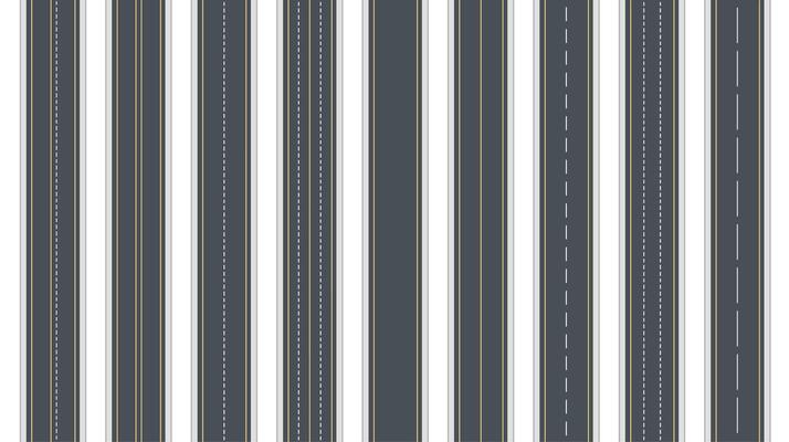 Seamless road lane. Pattern with highway marking. Street road and straight highway line. Roadway track with solid, dashed, double lines. Endless asphalt map routes texture. set