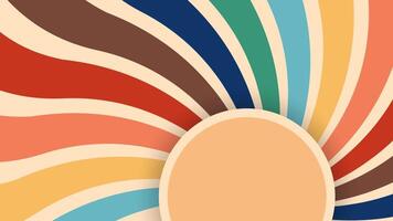 Retro abstract background with colorful stripes with a space for an important text message vector