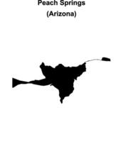 Peach Springs, Arizona blank outline map vector