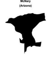 McNary, Arizona blank outline map vector