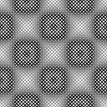 Seamless geometrical diagonal square pattern background - monochrome abstract graphic design from squares vector