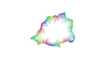 Rainbow sketch outline map of Vatican City vector