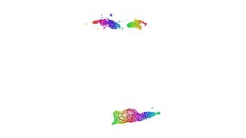 Rainbow sketch outline map of Virgin Islands vector