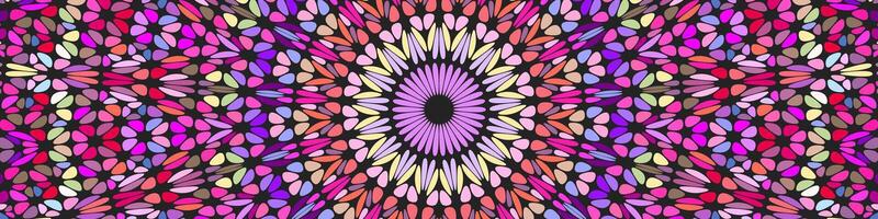 Geometrical oriental psychedelic dynamic circular stone mosaic mandala background - floral abstract graphic vector