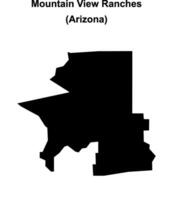 Mountain View Ranches, Arizona blank outline map vector