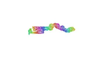 Rainbow sketch outline map of Gambia vector