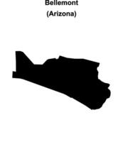 Bellemont, Arizona blank outline map vector