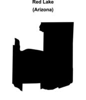 Red Lake, Arizona blank outline map vector