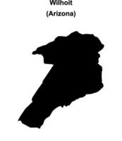 Wilhoit, Arizona blank outline map vector