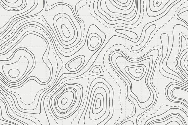 Topographic line contour map background, geographic grid map, Black and white