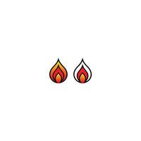 Modern Dual Flame Icon Design in Bold Minimal Style vector