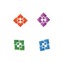 Colourful abstract logo set template design vector
