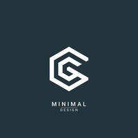 Initial letters GC CG logo design . vector