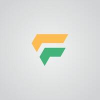 letter F concept with flat colorful logo template vector