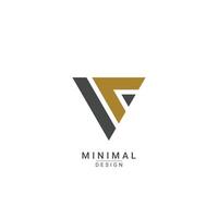 Creative Monogram VC, CV, V, C Letter Logo Design Template. vector