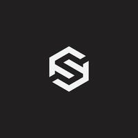 S Letter Hexagon Logo. Modern Geometric Monogram for Tech and Security Brand. vector