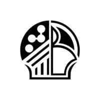 Food science and chef logo combination vector