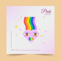 Stylized Rainbow Design Reflecting Acceptance and Diversity, illustration vector