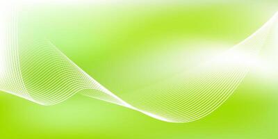 Abstract green gradient background with shining lines waves. Minimalist background for banner, poster, cover, brochure,flyer,website vector