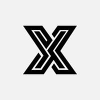 X Letter Modern Minimal Logo Design for Branding and Business Use vector