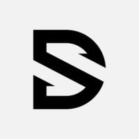 SD Initial Creative Logo Design vector